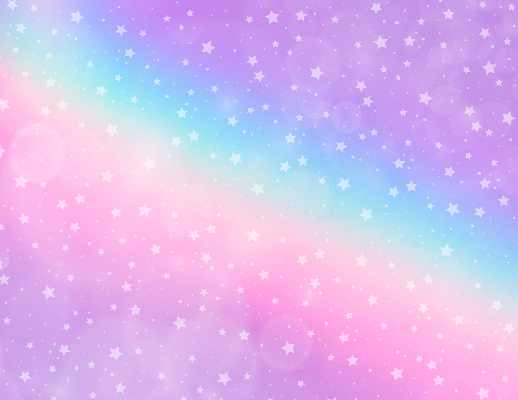 Unicorn background with rainbow mesh and stars